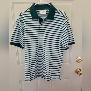 Walter Hagen Green & White Striped Polo